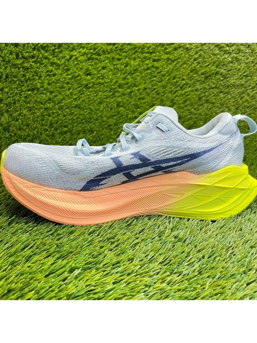 Asics Superblast 2 Paris Mens Size 9 Blue Orange Athletic Running Shoes Sneakers